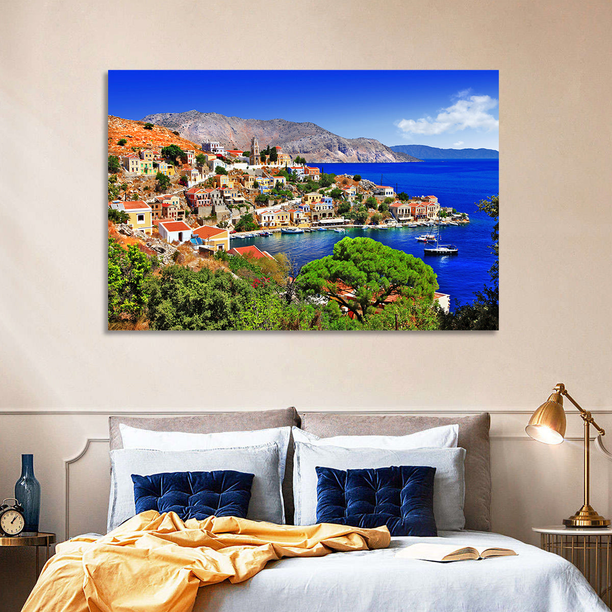 Symi Harbor, Greece Wall Art