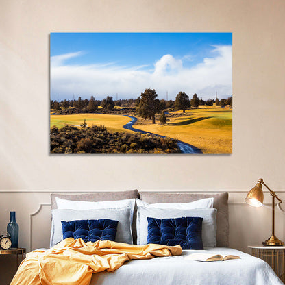Central Oregon Golf Course with Winding Path Wall Art