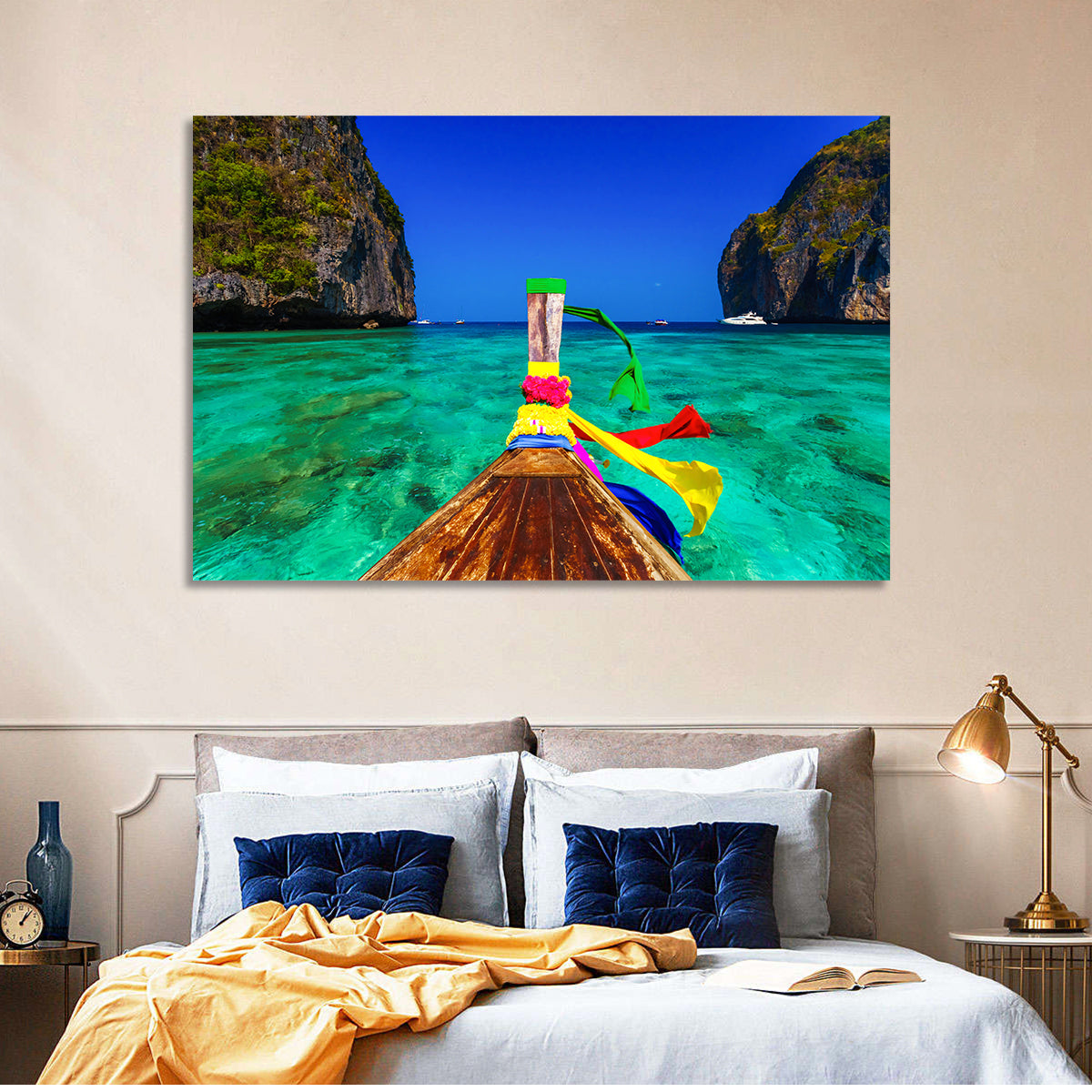 Maya Bay Long-tail Boat Wall Art