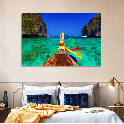 Maya Bay Long-tail Boat Wall Art