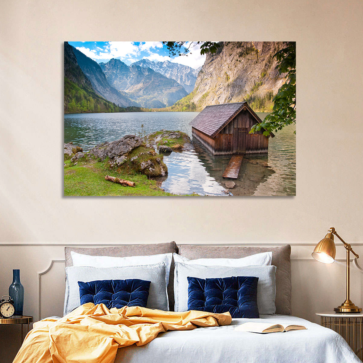 Obersee Boathouse at Königssee Wall Art