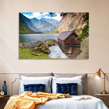Obersee Boathouse at Königssee Wall Art