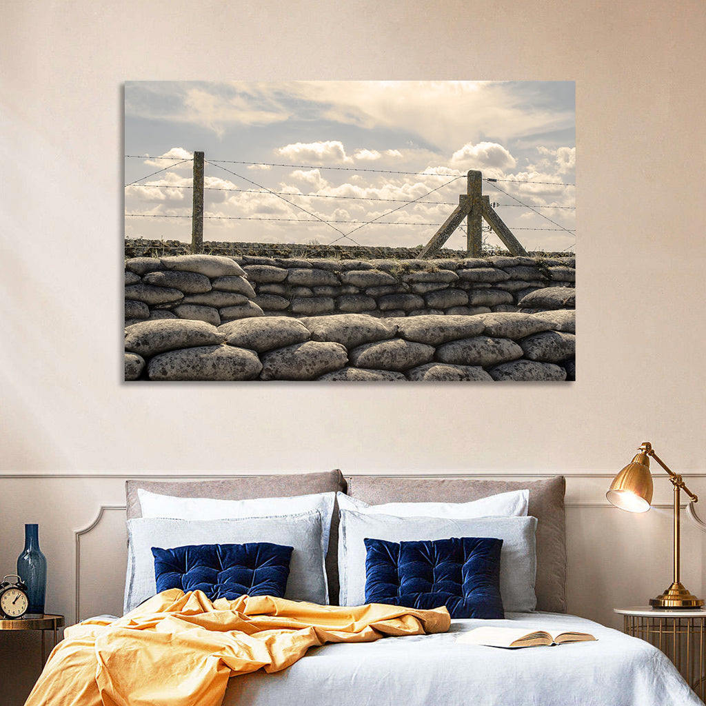 Wwi Trench with Sandbags Wall Art