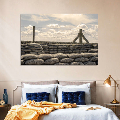 Wwi Trench with Sandbags Wall Art