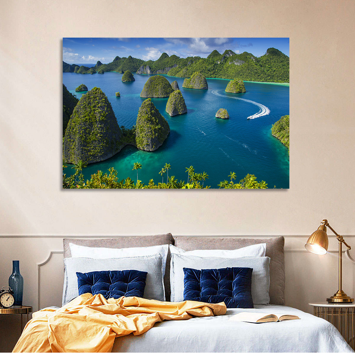 Wayag Islands, Raja Ampat Wall Art in a room, landscape