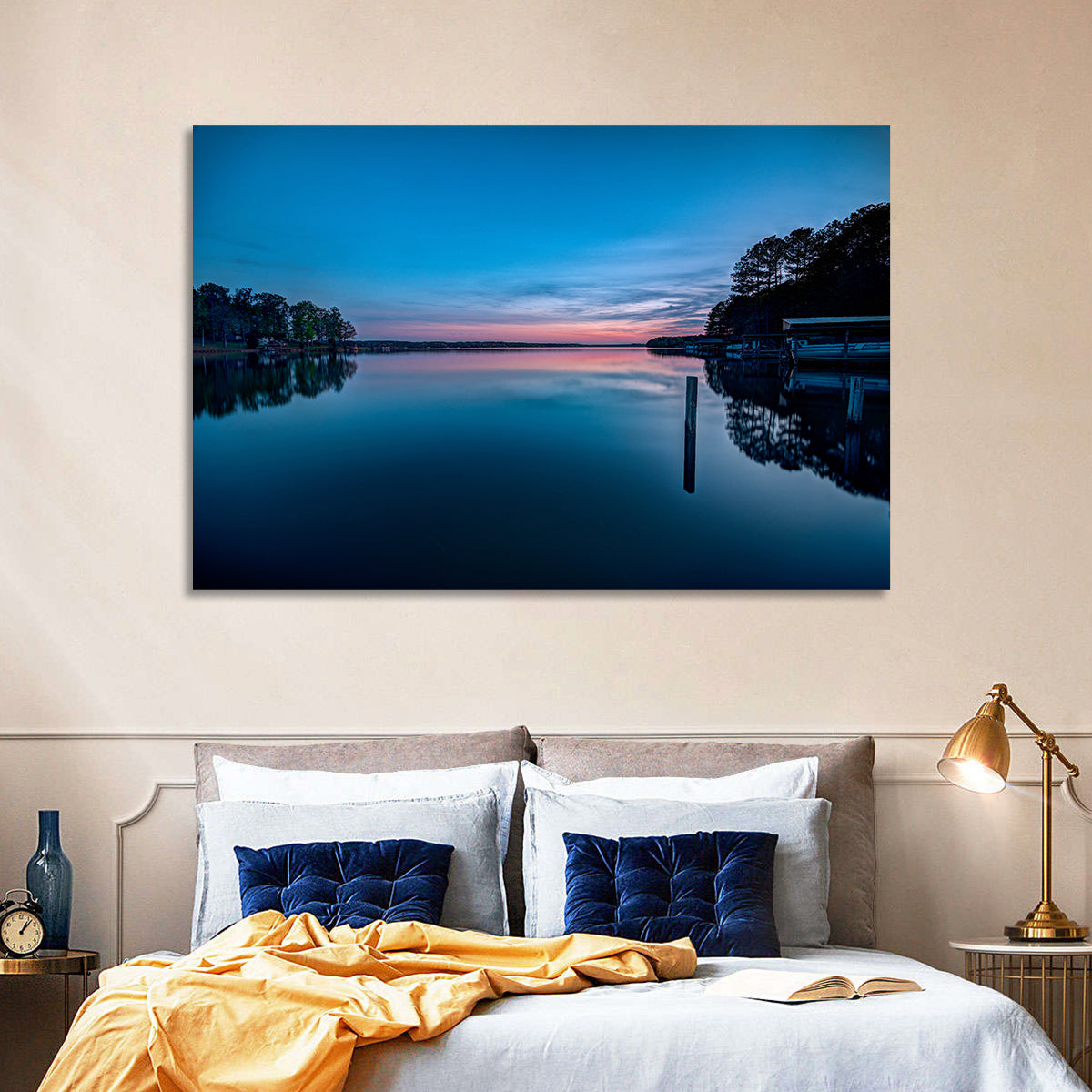 Lake Gaston Twilight Reflection Wall Art