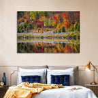 Algonquin Highway 60 Autumn Reflection Wall Art