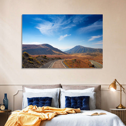 Mount Aso Winding Road Wall Art