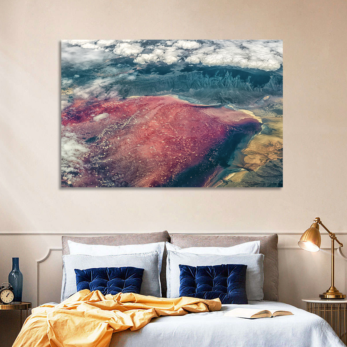 Lake Natron Aerial View Wall Art