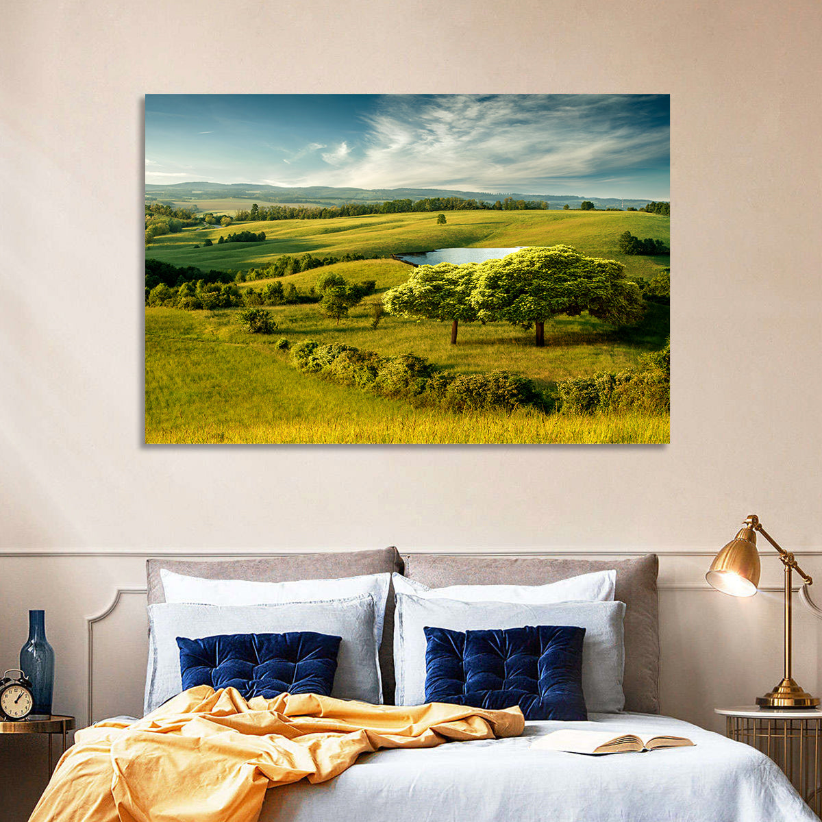 Rolling Hills with Pond Wall Art