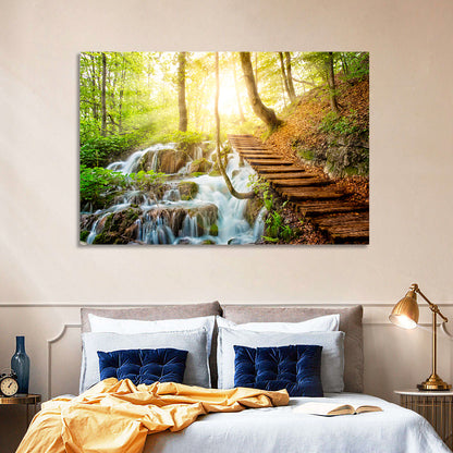 Plitvice Lakes Walkway Wall Art