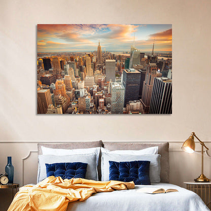 Midtown Manhattan Skyline at Sunset Wall Art