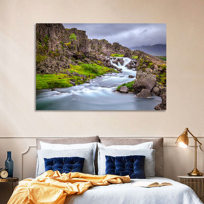 Öxarárfoss Stream, Þingvellir Wall Art