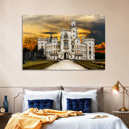Hluboká Castle at Sunset Wall Art