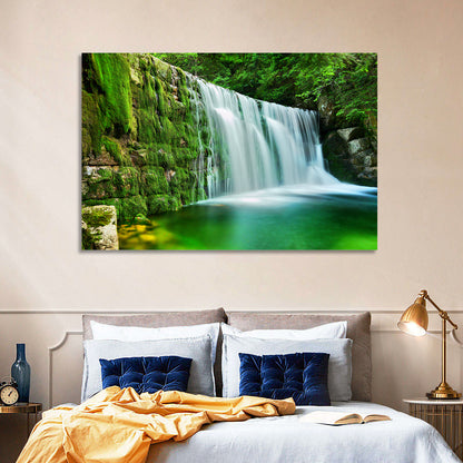 Waterfall in Emerald Lake Wall Art