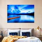 Lake Santeetlah Pier at Dusk Wall Art
