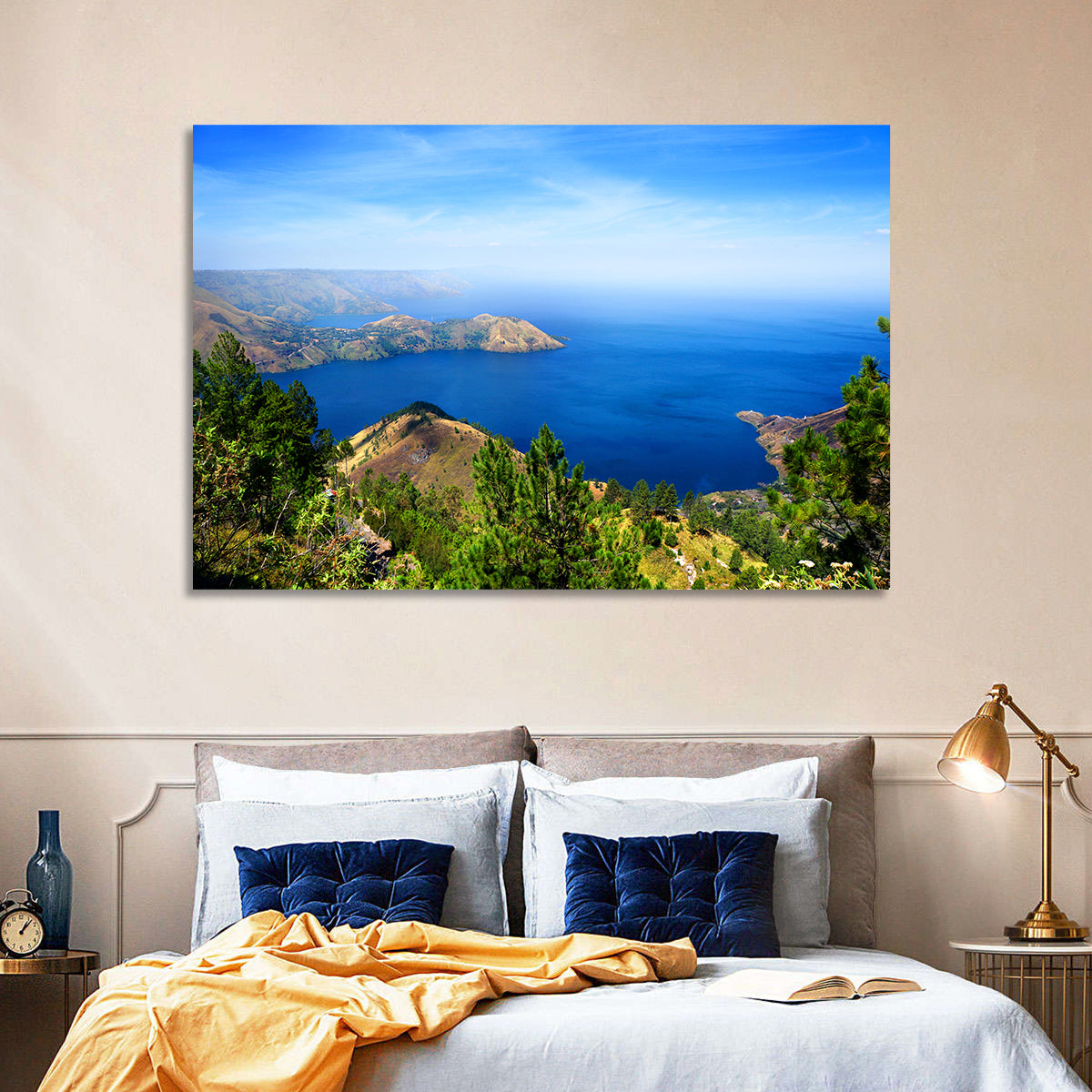 Lake Toba Aerial View Wall Art