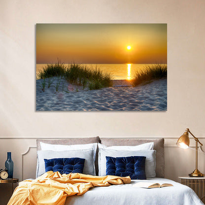 Lake Michigan Sunset Dunes Wall Art