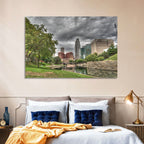 Omaha Skyline at Gene Leahy Mall Wall Art