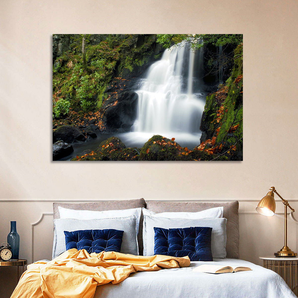 Autumn Waterfall in Tobermory Wall Art