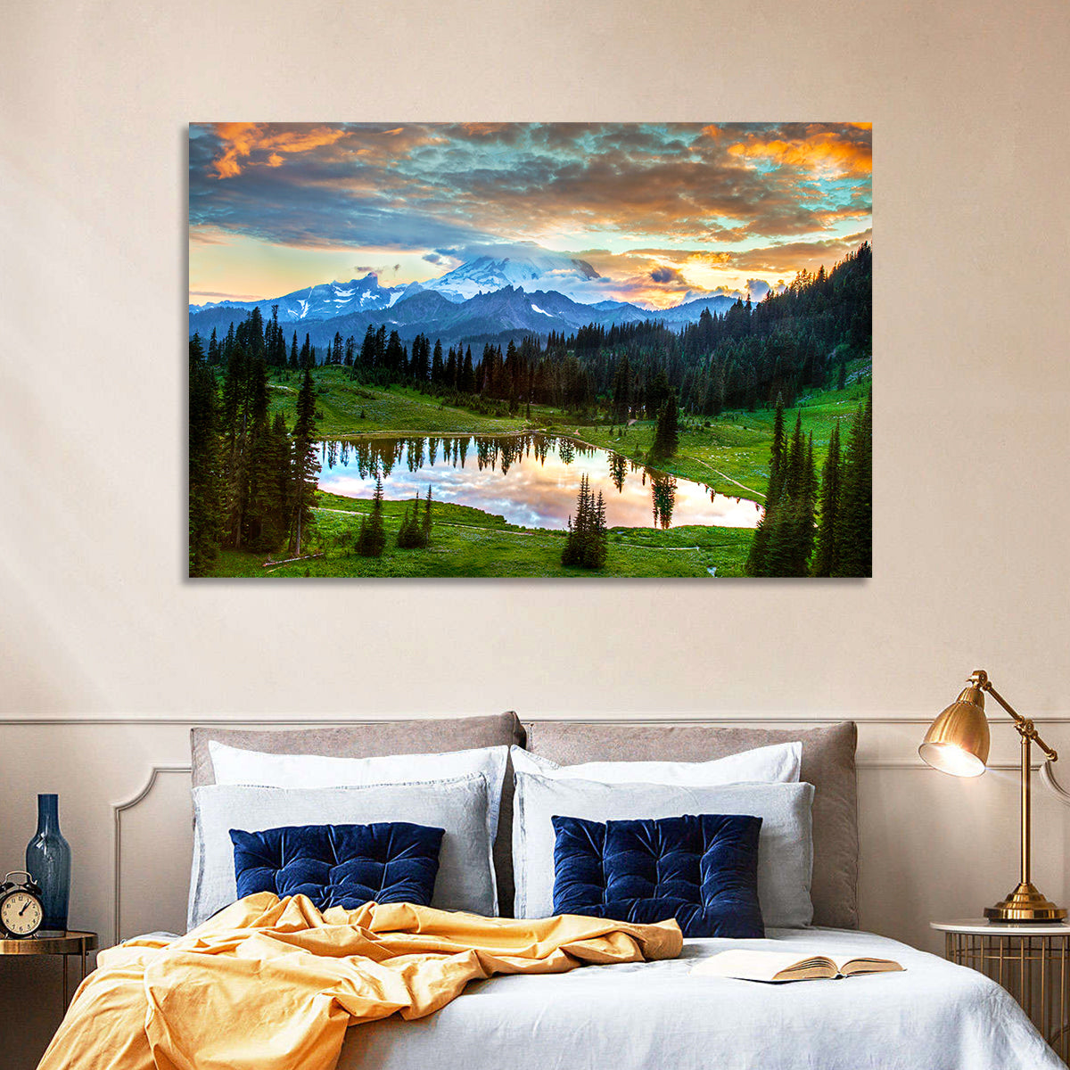 Mount Rainier Reflection at Tipsoo Lake Wall Art