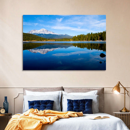 Northern California Snow Capped Lake Wall Art