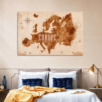 Retro Europe Map Wall Art