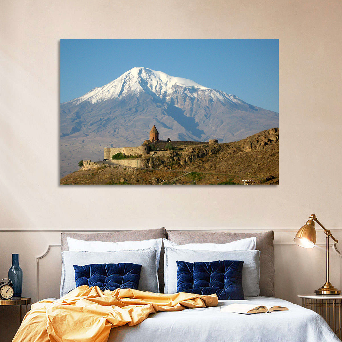 Khor Virap Monastery with Mount Ararat Wall Art in a room, landscape