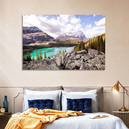 Lake Ohara Rocky Shore Wall Art