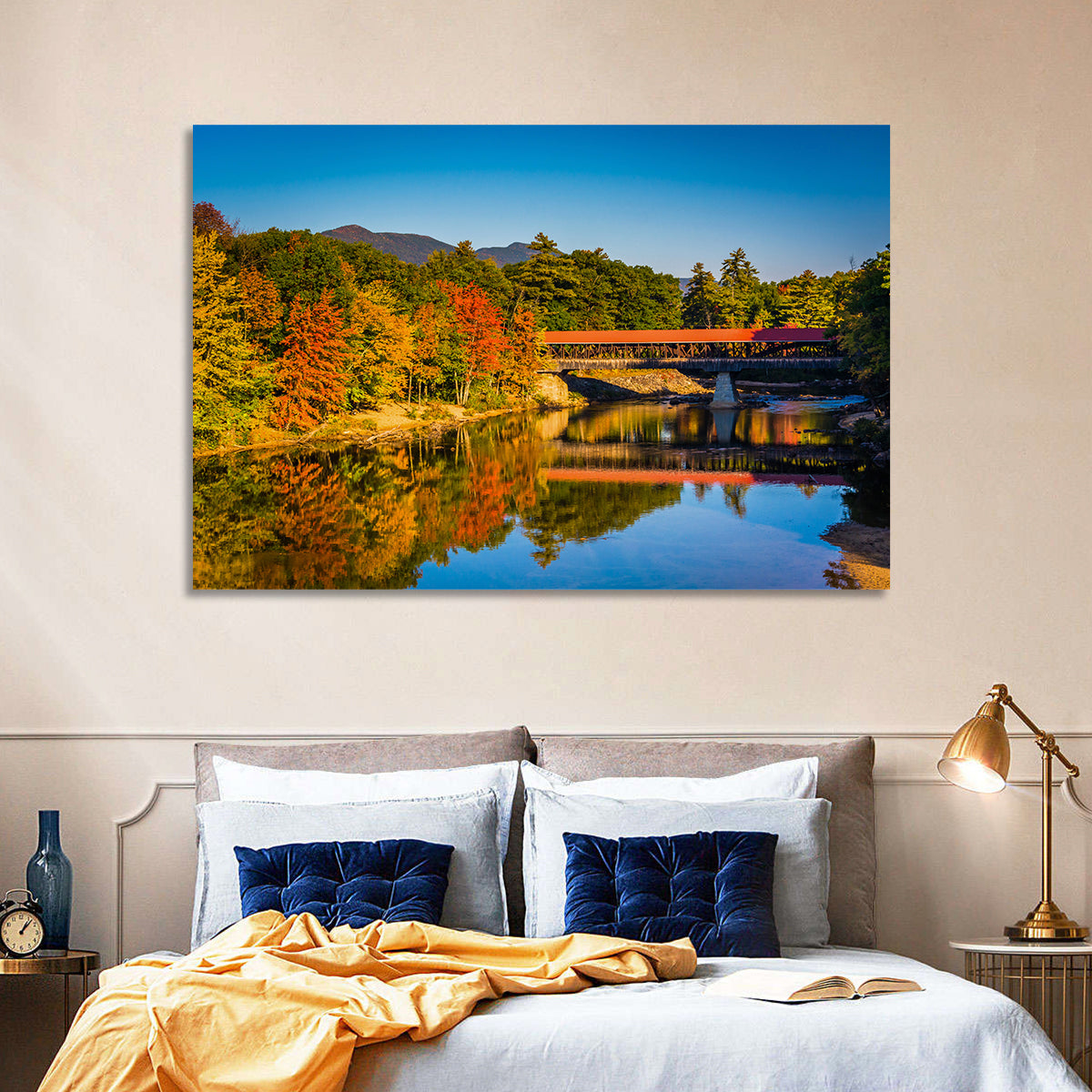Albany Covered Bridge on Saco River Wall Art