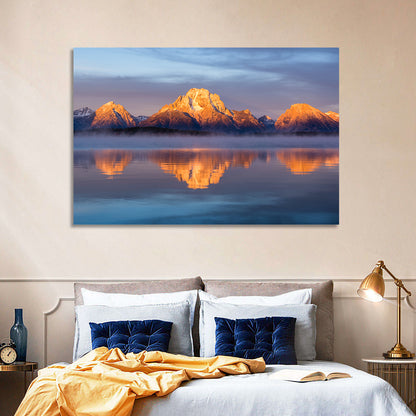 Mount Moran Sunrise Over Jackson Lake Wall Art