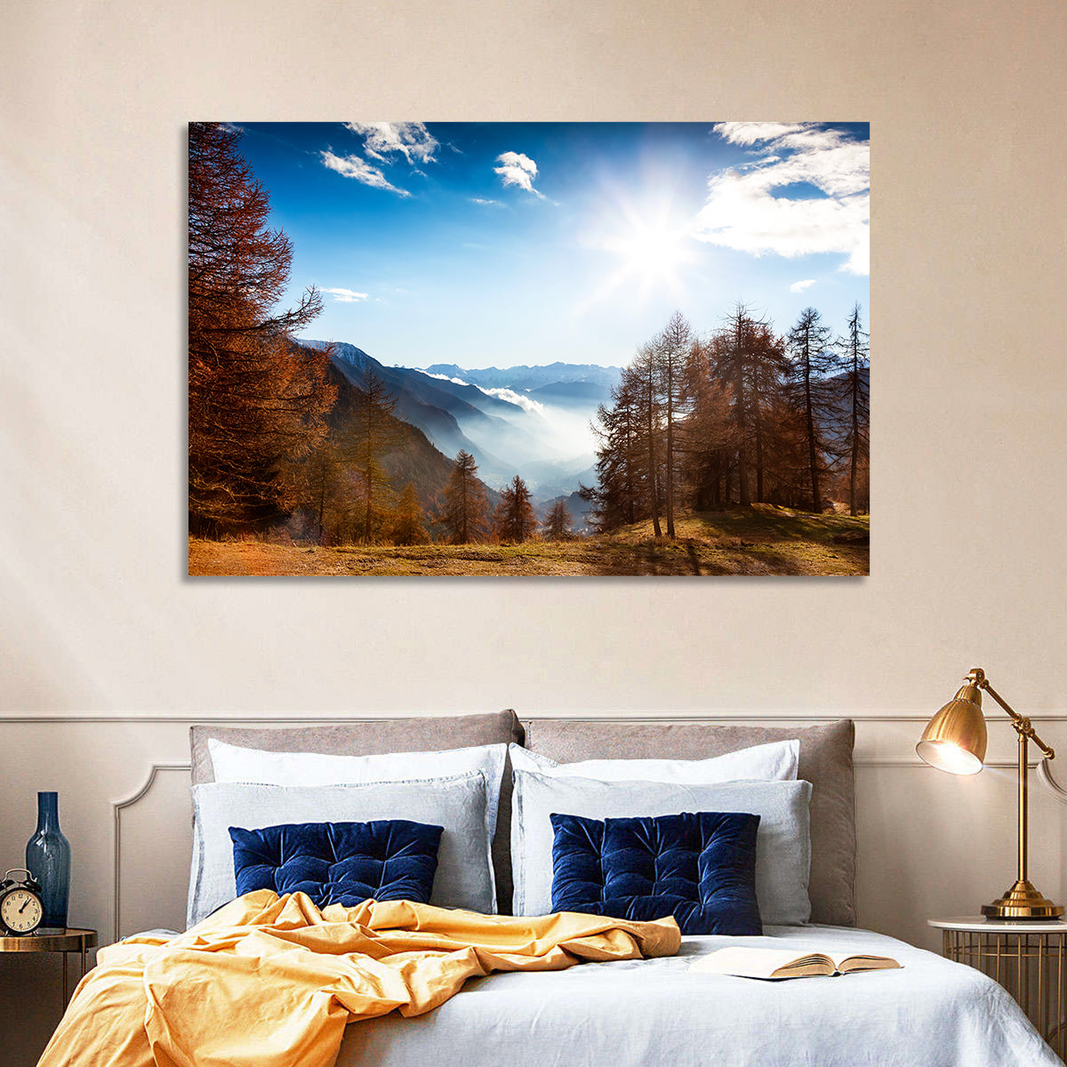 Val D Aosta Valley Morning Light Wall Art