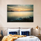 Lake Conroe Sunset Reflection Wall Art