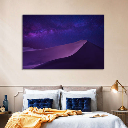 Lone Hiker Under the Milky Way Wall Art