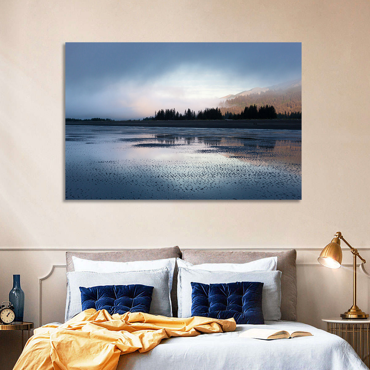 Lake Clark Foggy Shoreline Wall Art