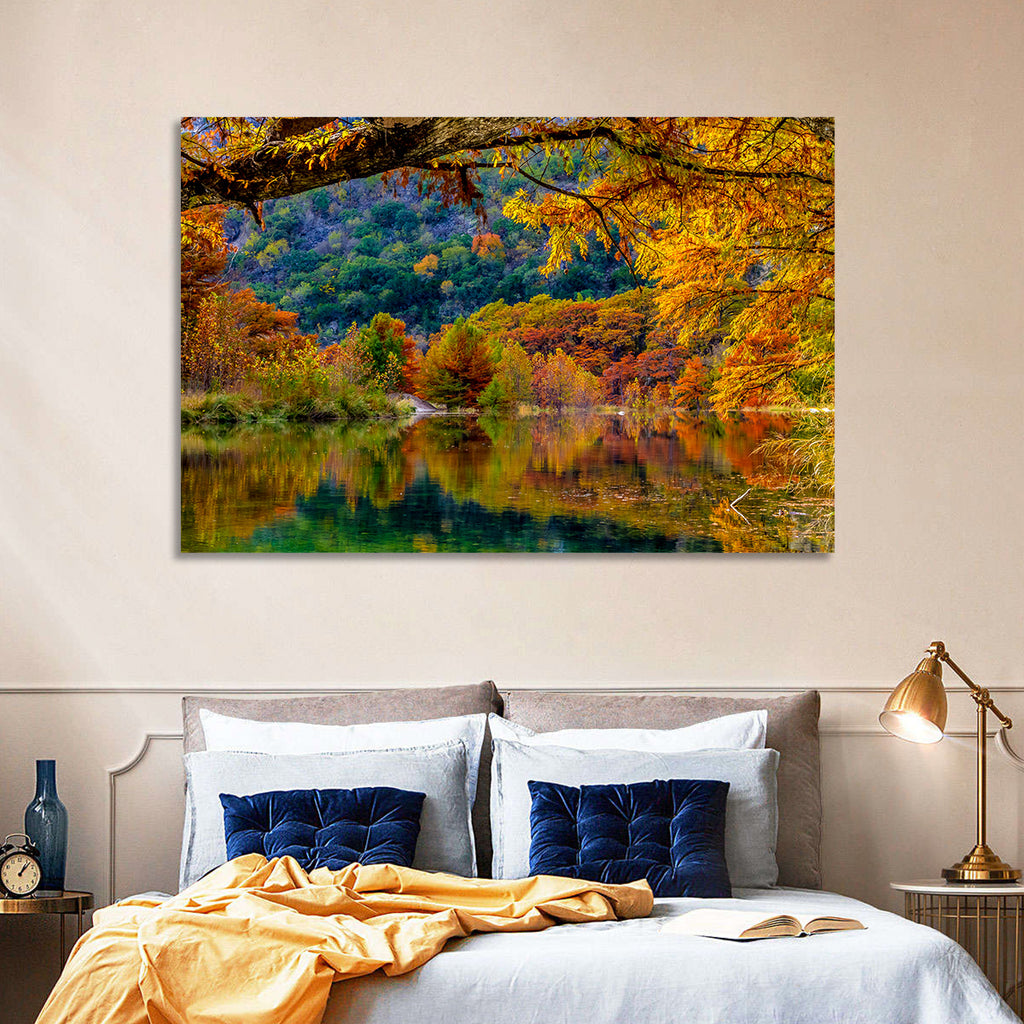 Frio River Autumn Reflection Wall Art