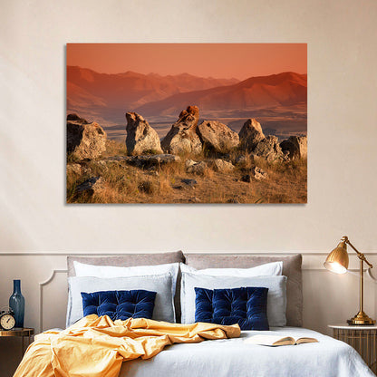 Karahunj Rocky Ridge at Sunset Wall Art