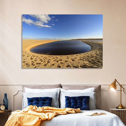 Fayoum Lake Footprints Wall Art