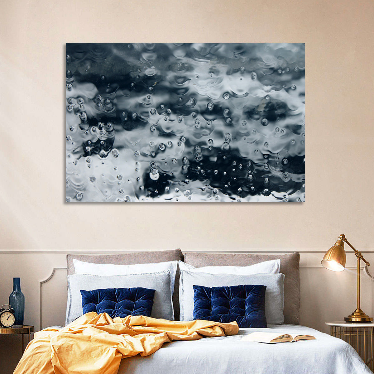 Sea of Teardrops in Ice Wall Art in a room, landscape