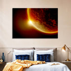 Red Planet Sunrise Limb Flare Wall Art