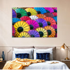 Vibrant Market Parasols Wall Art