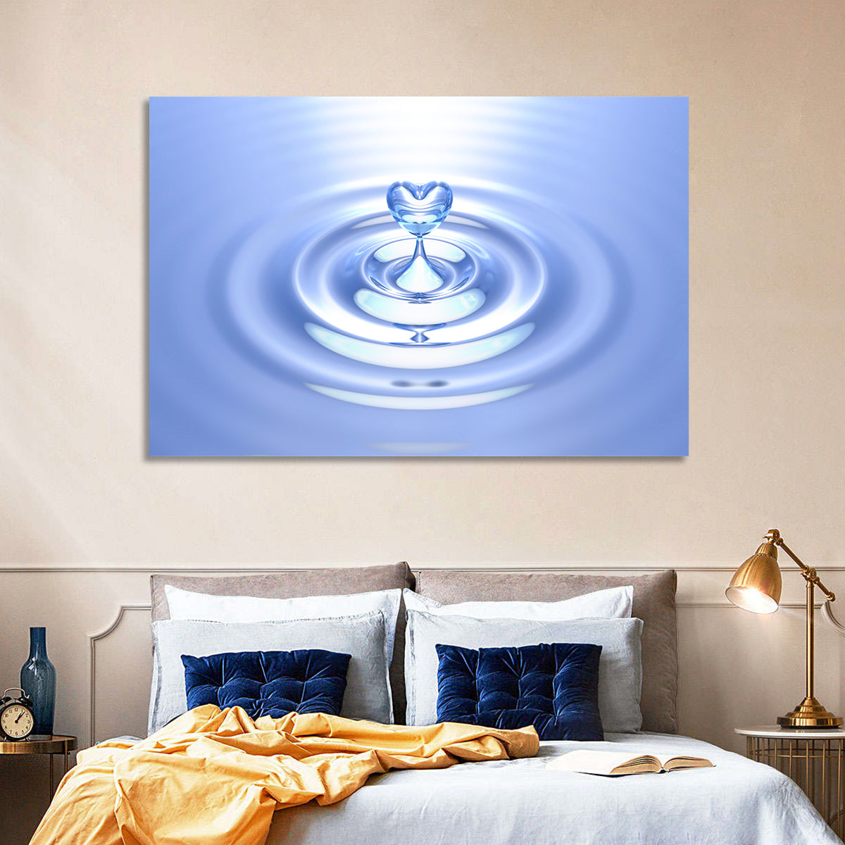 Heart Shaped Water Splash Wall Art