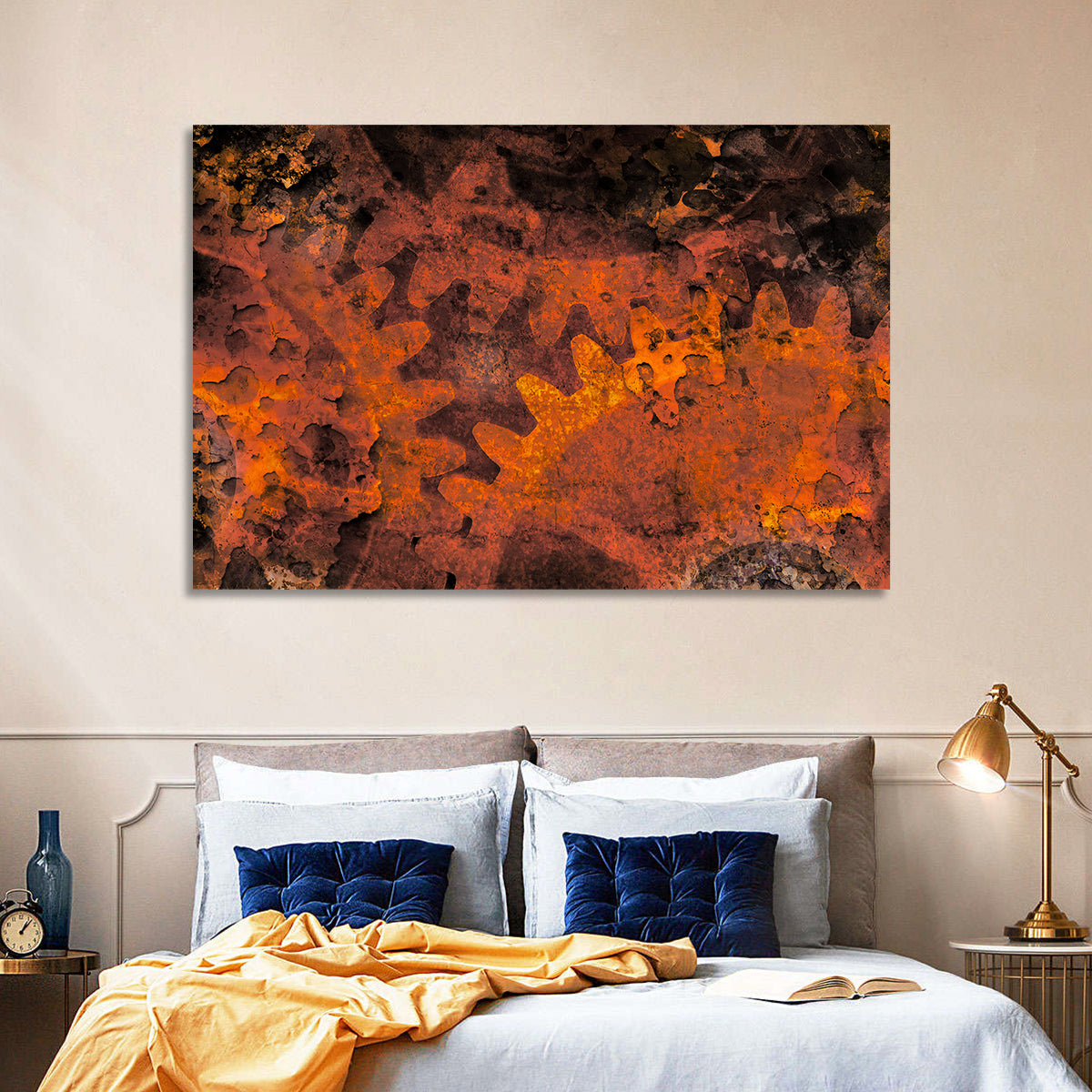 Weathered Gears Study Wall Art