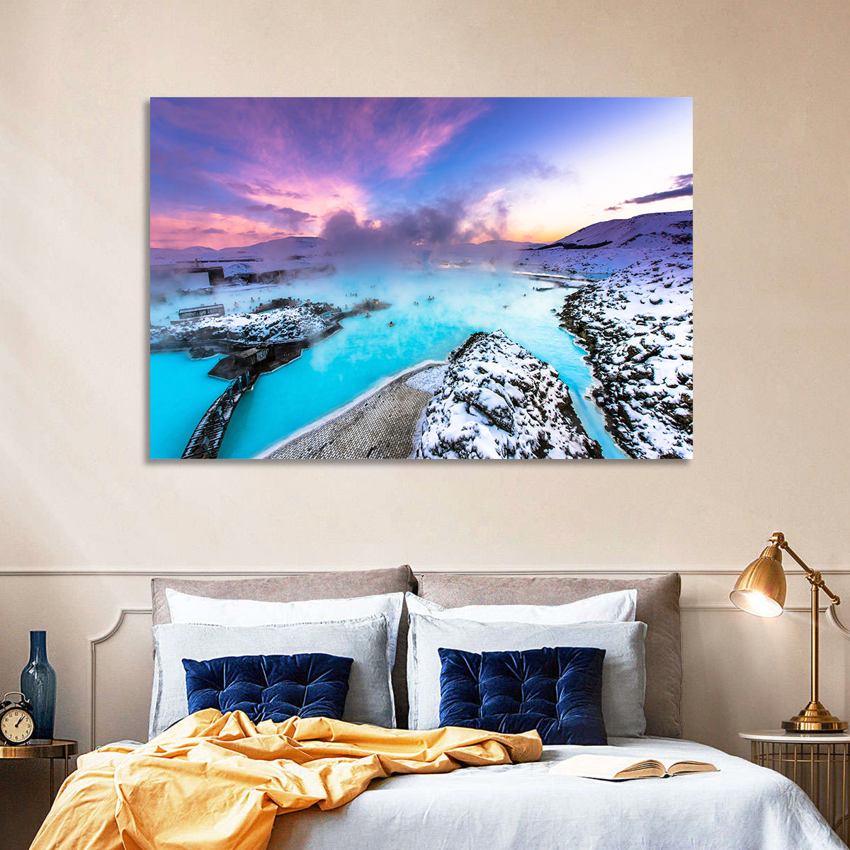 Blue Lagoon Grindavík Sunrise Wall Art