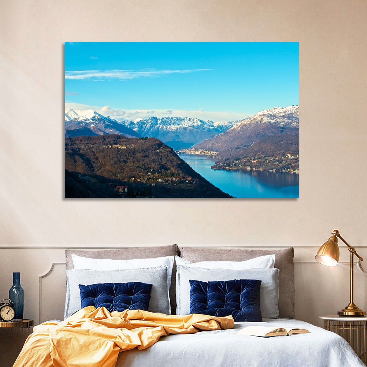 Lake Orta Mountain Reflection Wall Art