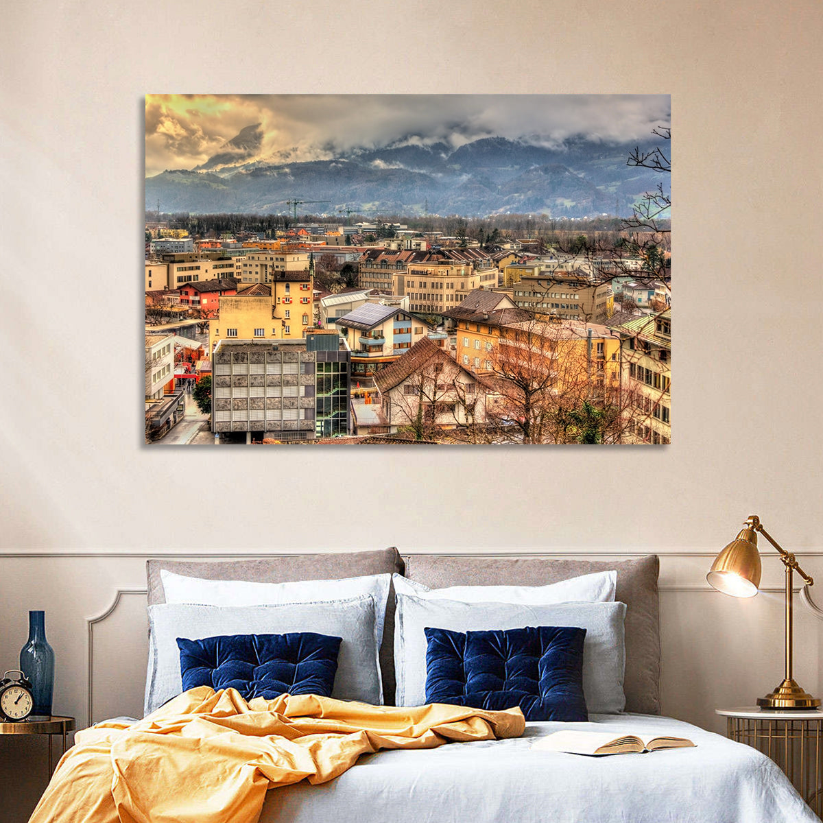 Vaduz Autumn Cityscape Wall Art