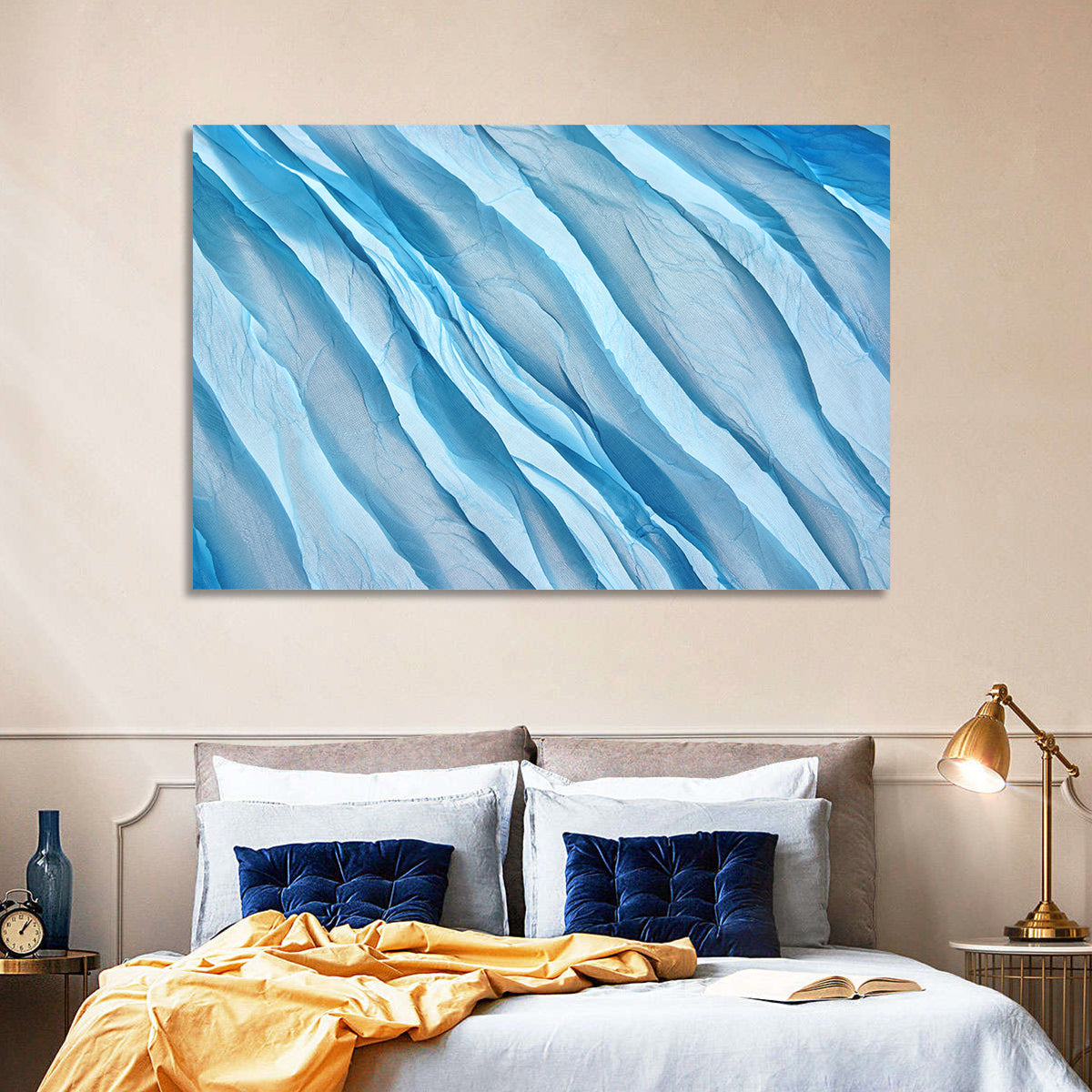 Diagonal Chiffon Layers Wall Art