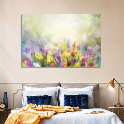 Blurred Floral Meadow Wall Art