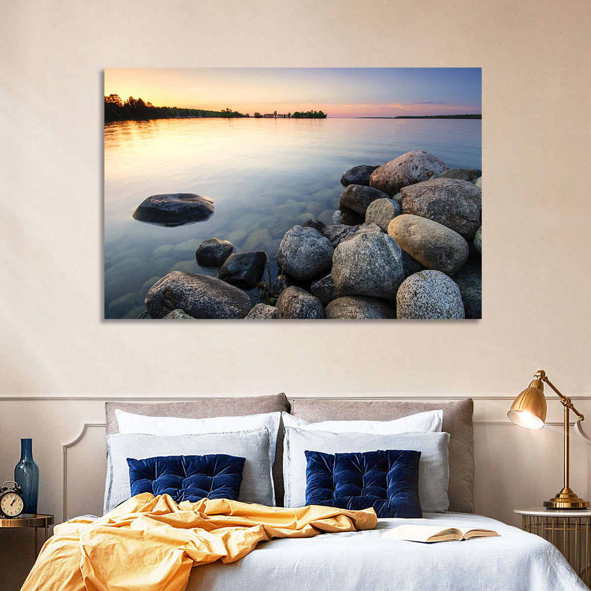 Minnesota Lakeshore Sunset Wall Art