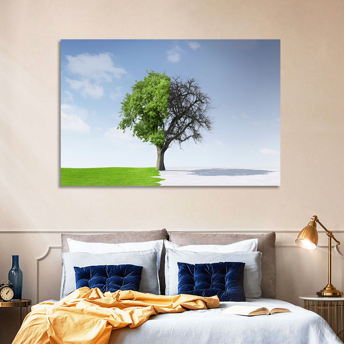 Split Seasons Tree Wall Art
